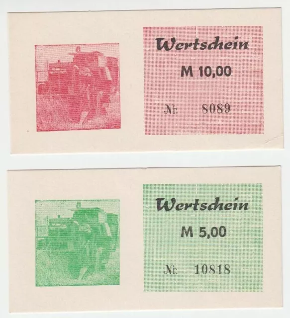 DDR, LPG-Wertscheine zu 0,10-10Mark kassenfrisch  77928