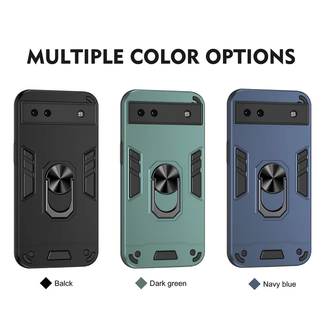 SEAHAI Trasparente Cover per Google Pixel 8, Rugged Custodia Full Body Antiurto Rigida PC Soft TPU Sottile Bumper Silicone Protettiva Case - Rosso Scuro
