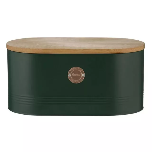 100% Genuine! TYPHOON Living Bread Bin 7.5 L with Bamboo Lid Green! RRP $92.95!