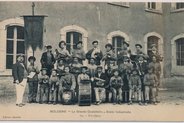 BOLOGNE : La Grande Coutellerie, Ecole Industrielle, Fanfare - très bon état