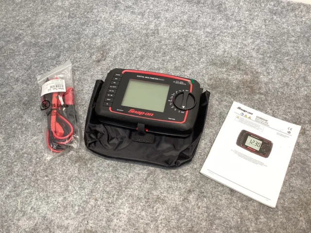 Snap On Tools NEW True RMS Daylight Basic Digital Multimeter With Pouch EEDM504F