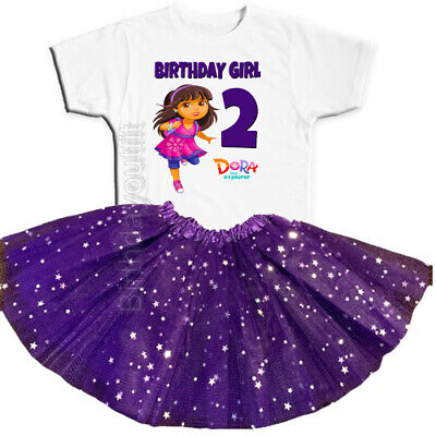 Dora the Explorer Party 2nd Birthday Tutu Outfit Personalized Name option