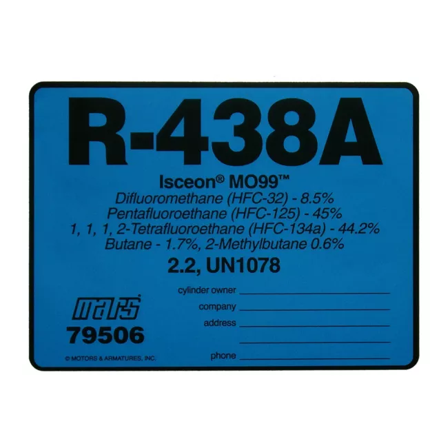 438A / R438A M099  # 79506 / 2.2 UN1078 Label , Sold Each