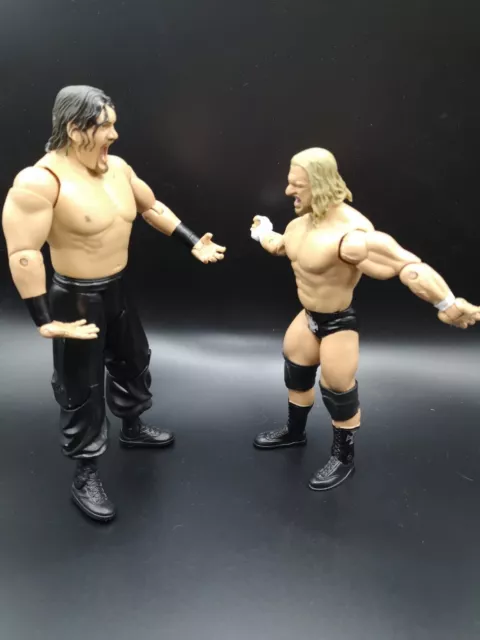 WWE 2003 2005 Jakks Pacific Triple H / Great Khali wrestling action figur