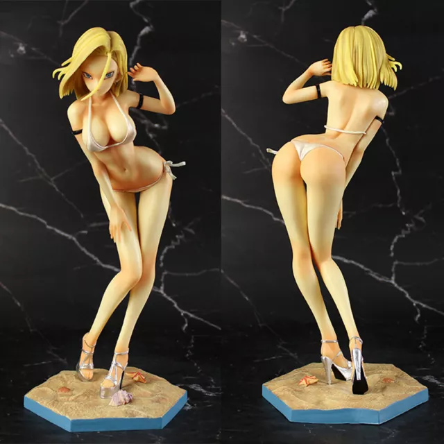 Anime Dragon Ball Z Sexy Bikini Android 18 Lazuli PVC 28cm Action Figure Toy 2