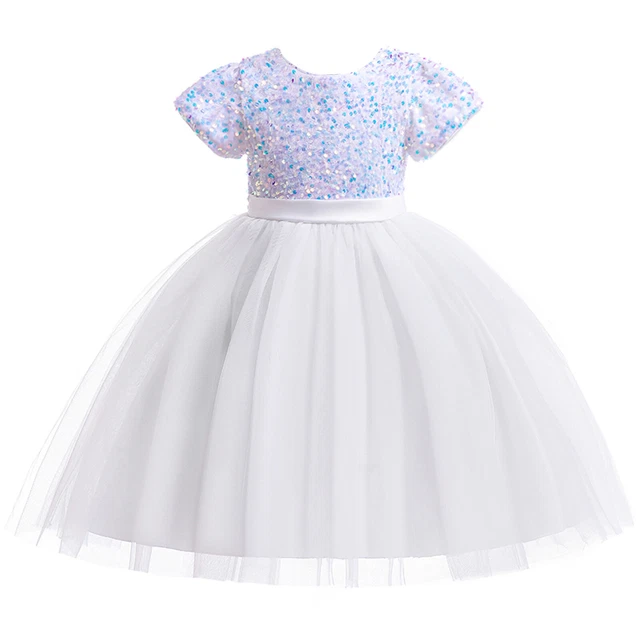 Flower Girls Sequins Dress Toddler Wedding Pageant Birthday Party Princess Dress