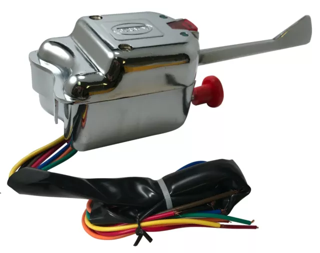 Chrome 12V Universal Rat Hot Rod Turn Signal Switch Indicator Flasher Button Kit