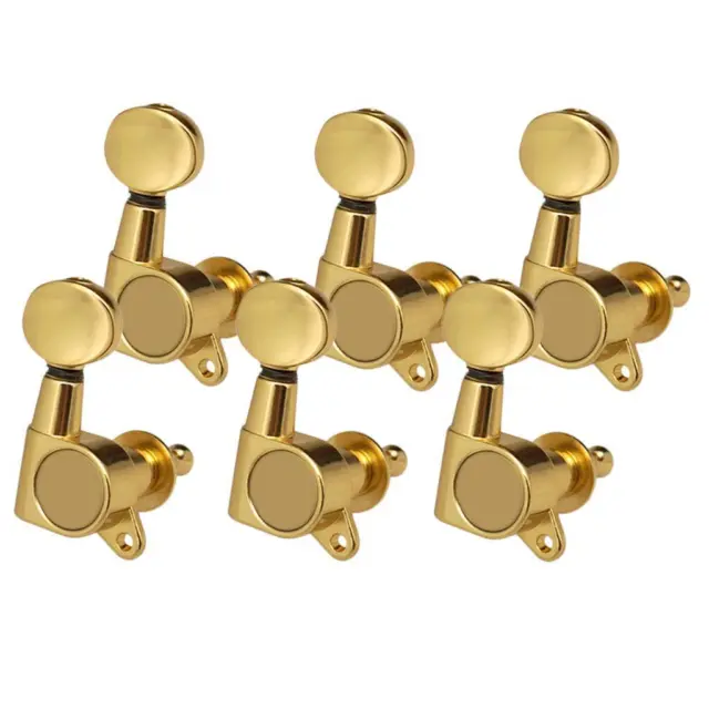 6PCS Guitar String Tuning Pegs Tuners for Acoustic Electric Guitar 6R Gold