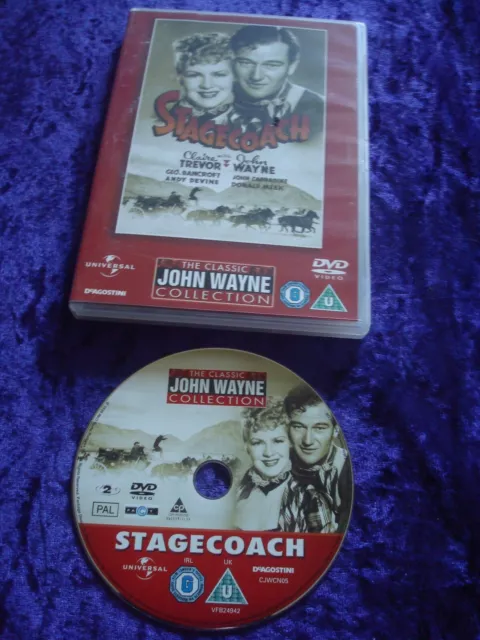 DVD.JOHN WAYNE CLASSIC FILM COLLECTION DeAGOSTINI.STAGECOACH UK REGION 2