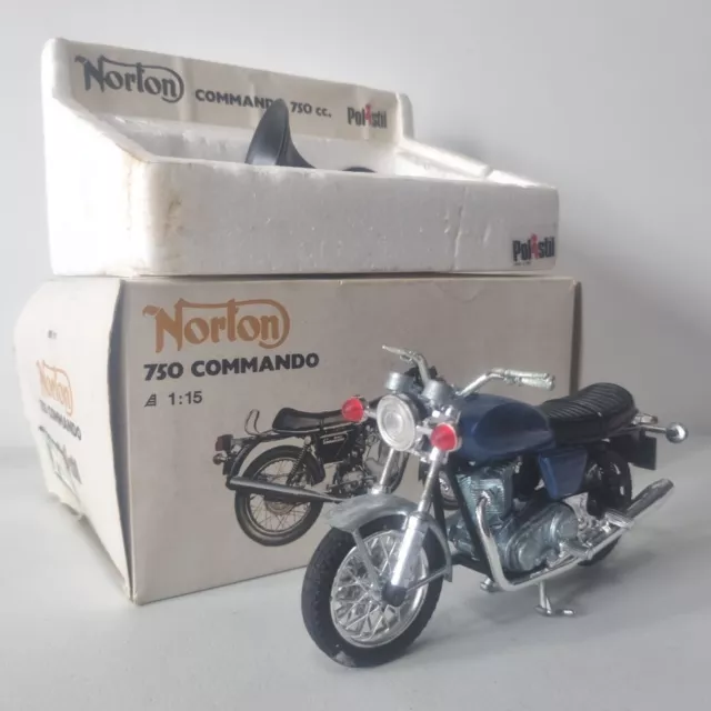 Polistil Diecast 1:15 Norton Commando 750 CC Motor bike Motorcycle Toy Model