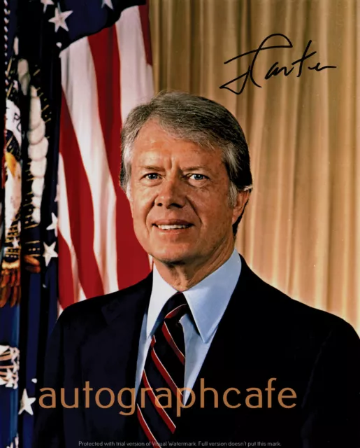 Jimmy Carter 10 x 8" signed photo (signature is part of the photo)
