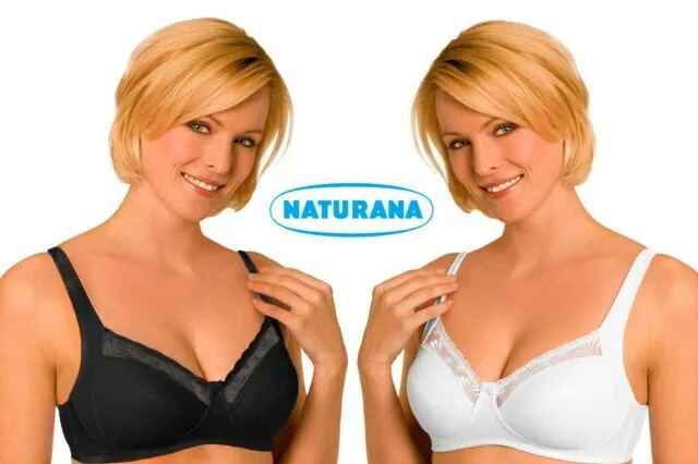 Naturana Non Wired Soft Cup Bra 86666 Black or White