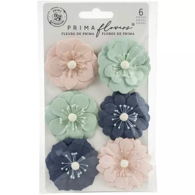 Prima Marketing PAPER FLOWERS - CAPRI - CAGLIARI 6pc Scrapbooking/Card Making