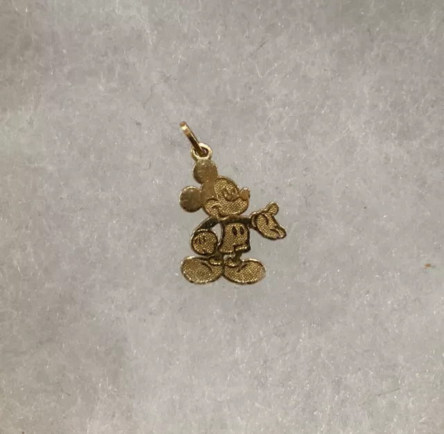 Designer Jacmel Mauritius JCM Disney 10K Yellow Gold Mickey Mouse Charm Pendant