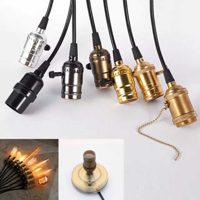 Retro Style Edison Bulb Lamp Holder Vintage E27 ES Screw Droplight Lampholder