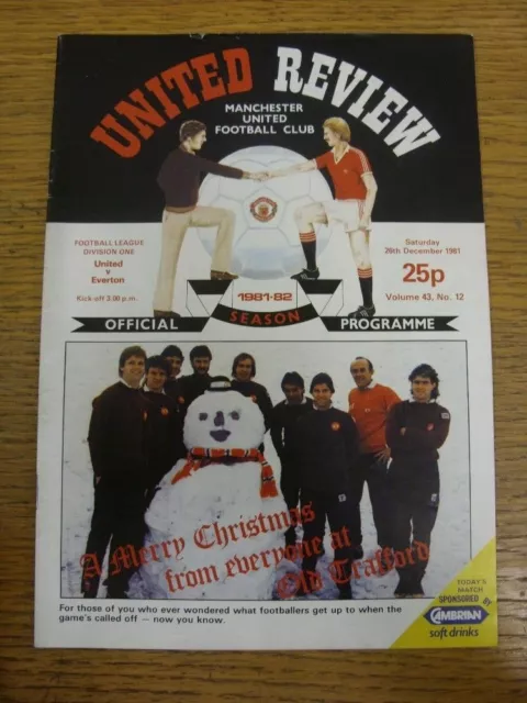 06/01/1982 Manchester United v Everton [Programme Dated: 26/12/1981, No Update]