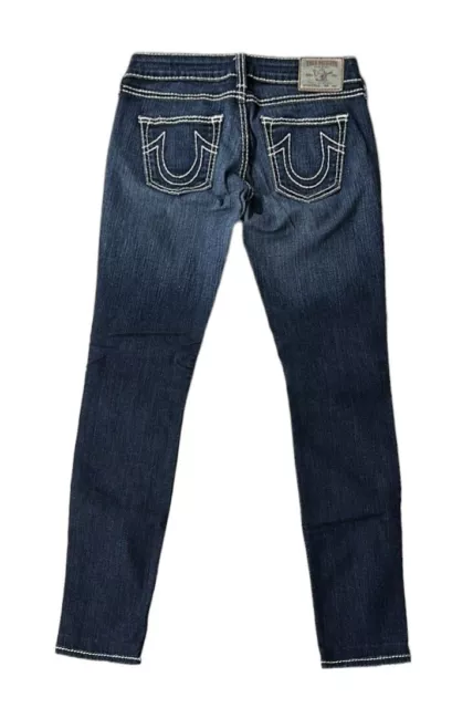 True Religion Stella Low Rise Skinny Blue Denim Women's Jeans Size 26 Inseam 30"