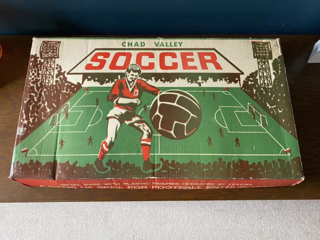 Vintage Chad Valley Soccer Tin Plated Football Game In Original Box 1950'S/60'S