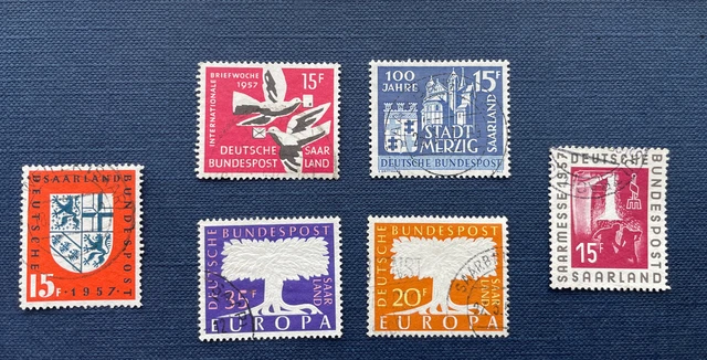 200Saarland 1958, OPD Saarbrücken Mi.-Nr. 379, 400 - 408,  komplett gestempelt 2
