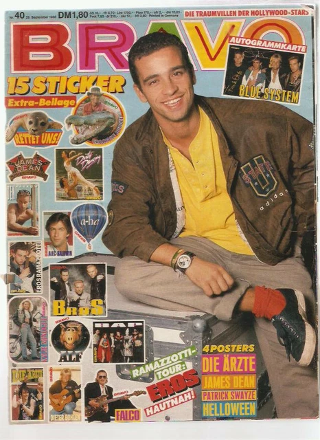 BRAVO,Nr.40/1988,Akzeptabel,+Falco Poster,Staralbum:Kylie Minogue,Helloween Post