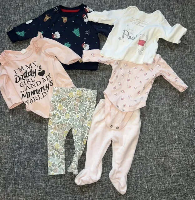 Newborn Baby Girl Clothes Bundle 0-3 Months Outfits First Size Set Of 6 Pieces
