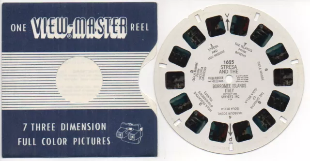 View-Master 3D Bildscheibe Nr. 1625: Stresa and the Borromee Islands (Italy)