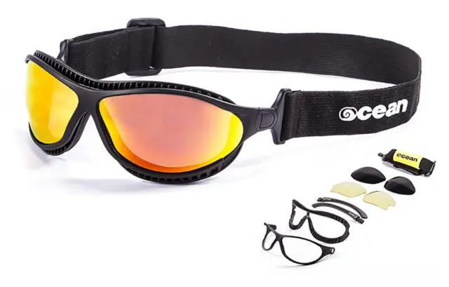 Ocean Glasses Sunglasses Tierra De Fuego Black  frames w/polarized Revo lens NEW