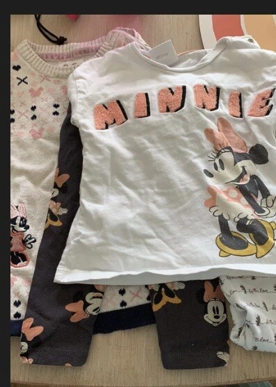 🎀 Minnie Mouse Baby Girl Clothes Bundle 3-6 Months 5 Items Good Used Condition