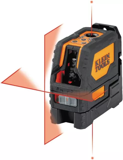 Klein Tools Laser Level Self-Leveling Red Cross-Line Level Red Plumb Spot 93LCLS