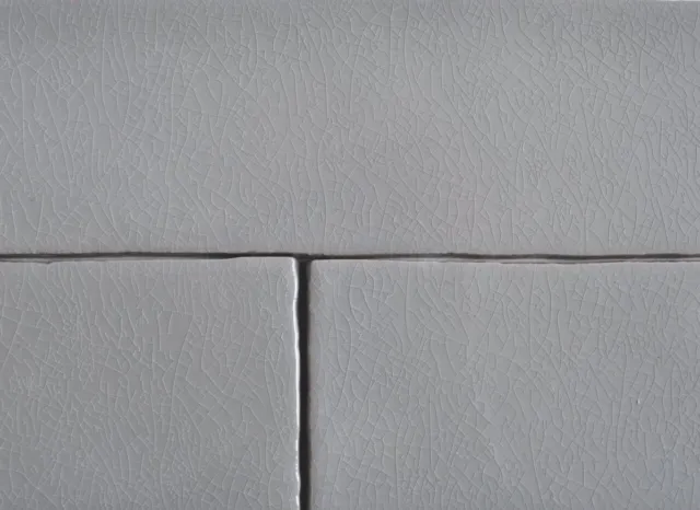 3x12 Grey Crackled Glazed Ceramic Tile Wall Bath Backsplash (Sample piece)