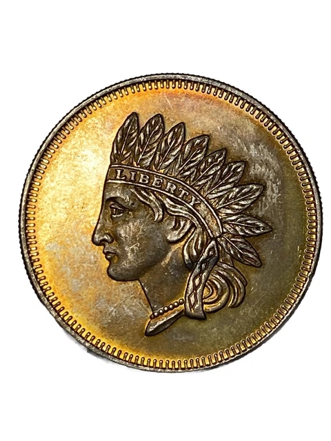 Vintage Indian Head Cent .999 Silver 1 oz Round Toned
