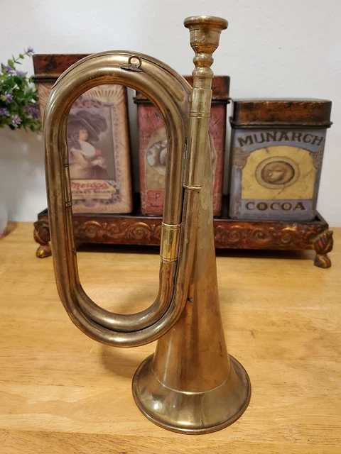 Vintage Copper and Brass 10 1/2" Military Bugle