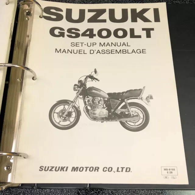 Suzuki Set-Up Manual for GS400LT March 1980 Printed in Japan in English