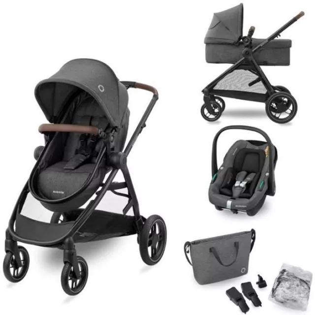 MAXI - COSI Poussette 3 en 1 ZeliaS iSize Nacelle+Siege auto Cabriofix S iSiz...