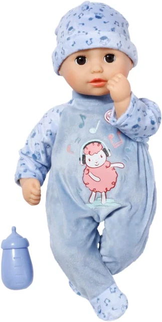 Baby Annabell Little Alexander 36cm soft bodied doll with Bottle for pretend - -