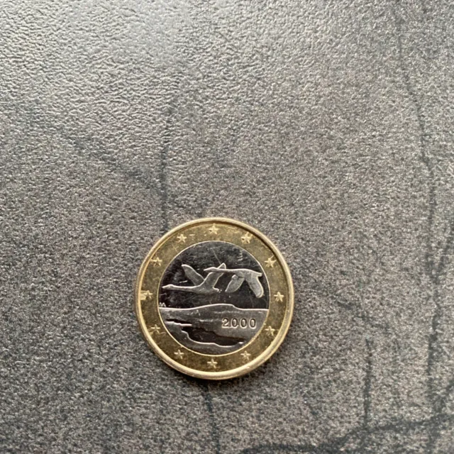 Seltene 1 Euro Münze: Prägung Finnland 2000, Sammler Münze