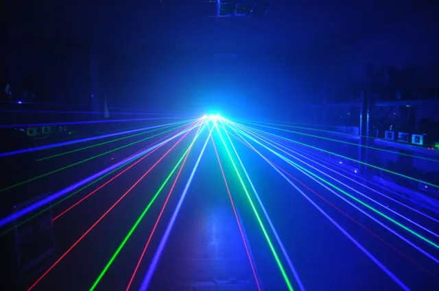 RAVE DISCO LASER LIGHT FULL COLOUR WITH RED YELLOW AND GREEN dj