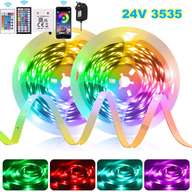 24V RGB LED Strip Lights Lights Flexible Tape Lamp TV Backlight 24
