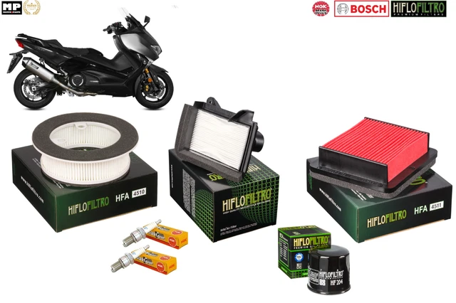 Kit Révision Vidange Complet Pour Yamaha TMAX 530 (2012-2016) - 3 Filtres à Air, 1 Filtre à Huile Et Bougies