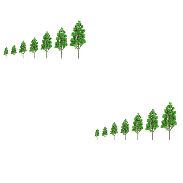 14 Pcs Landscape Model Tree Scenery Train Miniatures Trees Christmas