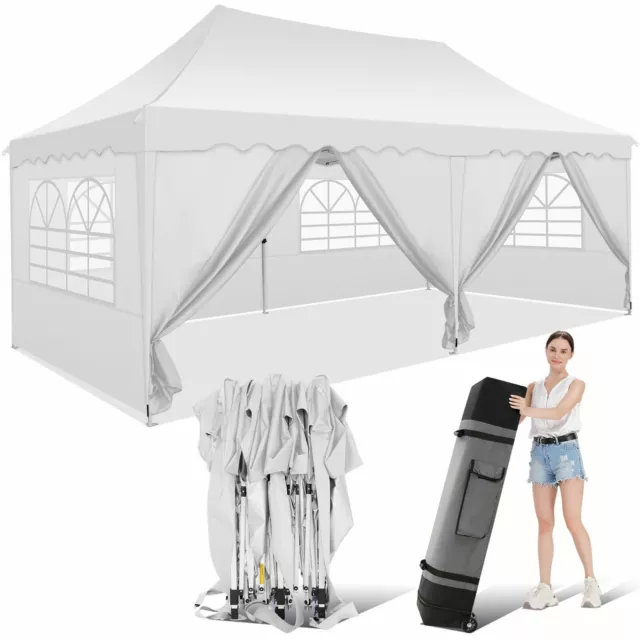 Falt Pavillon WASSERDICHT Pavillion Gartenzelt Partyzelt Dachmaß 3x3m, 3x6m
