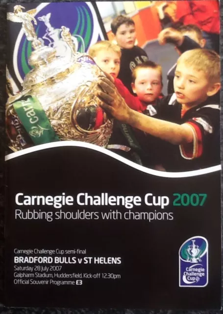 Rugby League Programme Challenge Cup Semi-Final Bradford V St.helens 2007