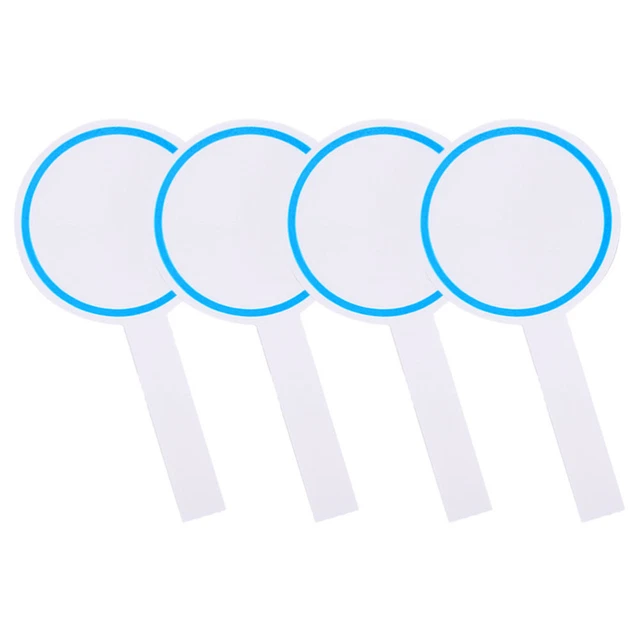4 piezas tablas de escribir de mano paletas de una sola cara relleno de pizarras blancas de mano