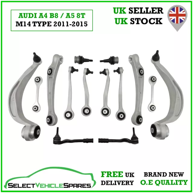 New Audi A4 B8 Front Suspension Ball Joint Control Arms Kit X14 (M14 Type) 11-15