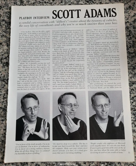 PLAYBOY INTERVIEW - "Dilbert" Creator SCOTT ADAMS May, 1998 EUR 3,25