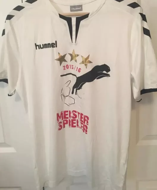 Hummel Handball Jersey Men’s Sz S Meister Spieler White Black Red