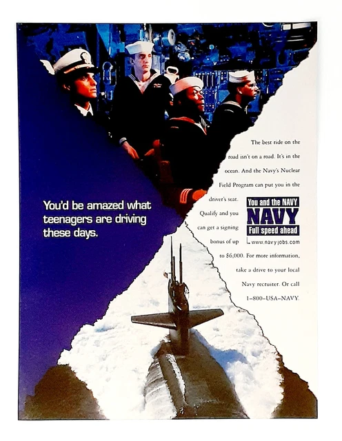 United States Navy ad original 1995 recruiting print advertisement