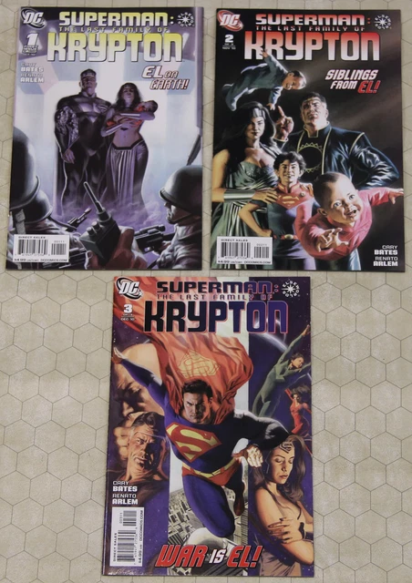 SUPERMAN THE LAST FAMILY OF KRYPTON Set #1 - 3 (2010) NM (DC Comics) !!