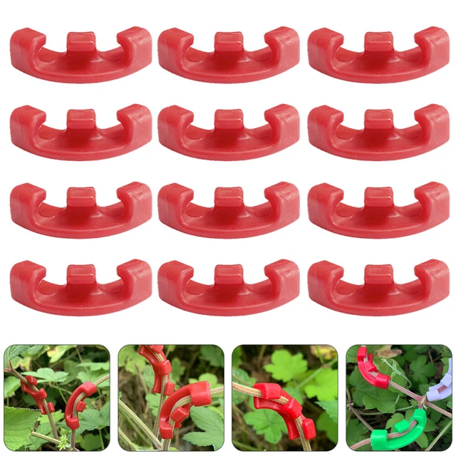 40 Clip Piega Piante Per Giardinaggio - Rosse E Verdi, A Basso Stress