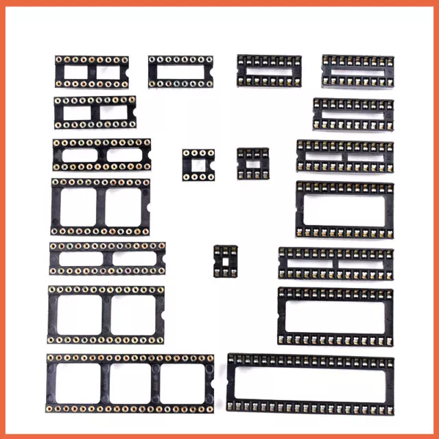 IC Sockel DIL 6 8 14 16 18 20 24 28 40 polig pin 2,54 Fassunge Halter DIP Socket